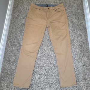 GAP Mens Khaki Chino Pants Tan Stretch Cotton 38x32